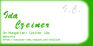 ida czeiner business card